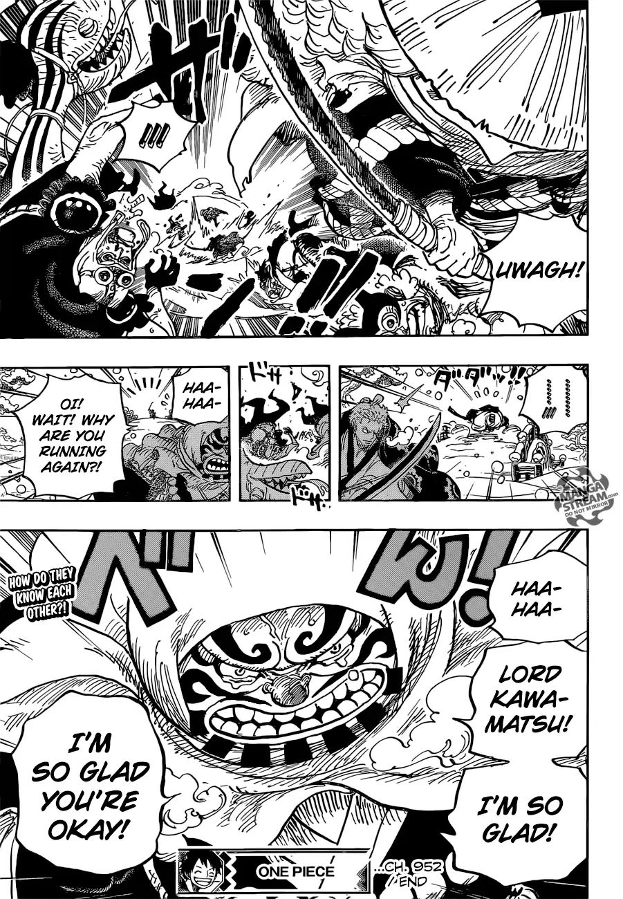 Read One Piece Chapter 952 Hiyori And Kawamatsu Mangabuddy